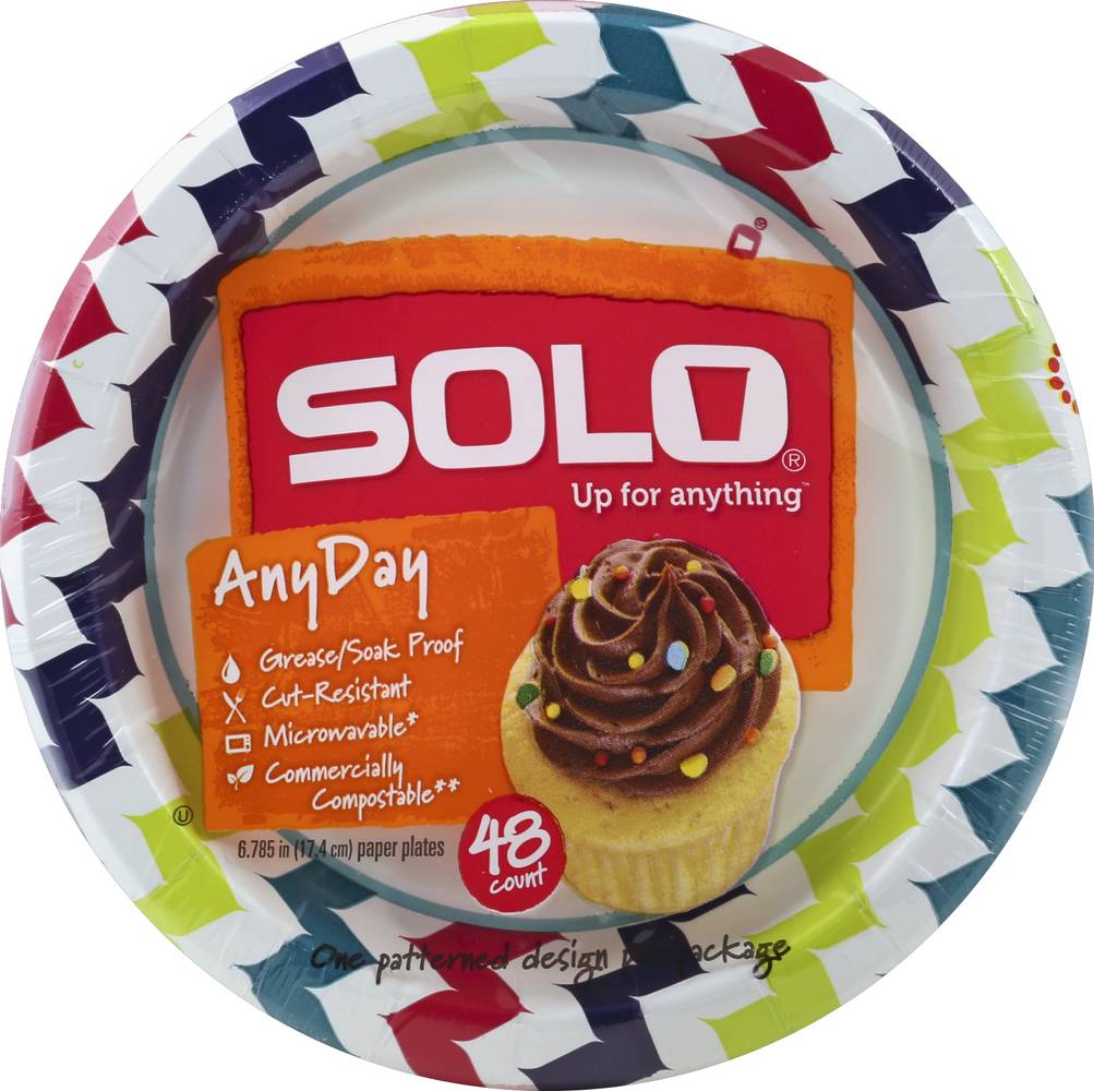 Solo Any Day Paper Plates (48 ct)