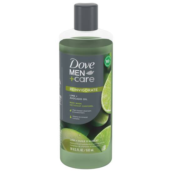 Dove Men+Care Hydrating Body Wash Lime + Avocado Oil