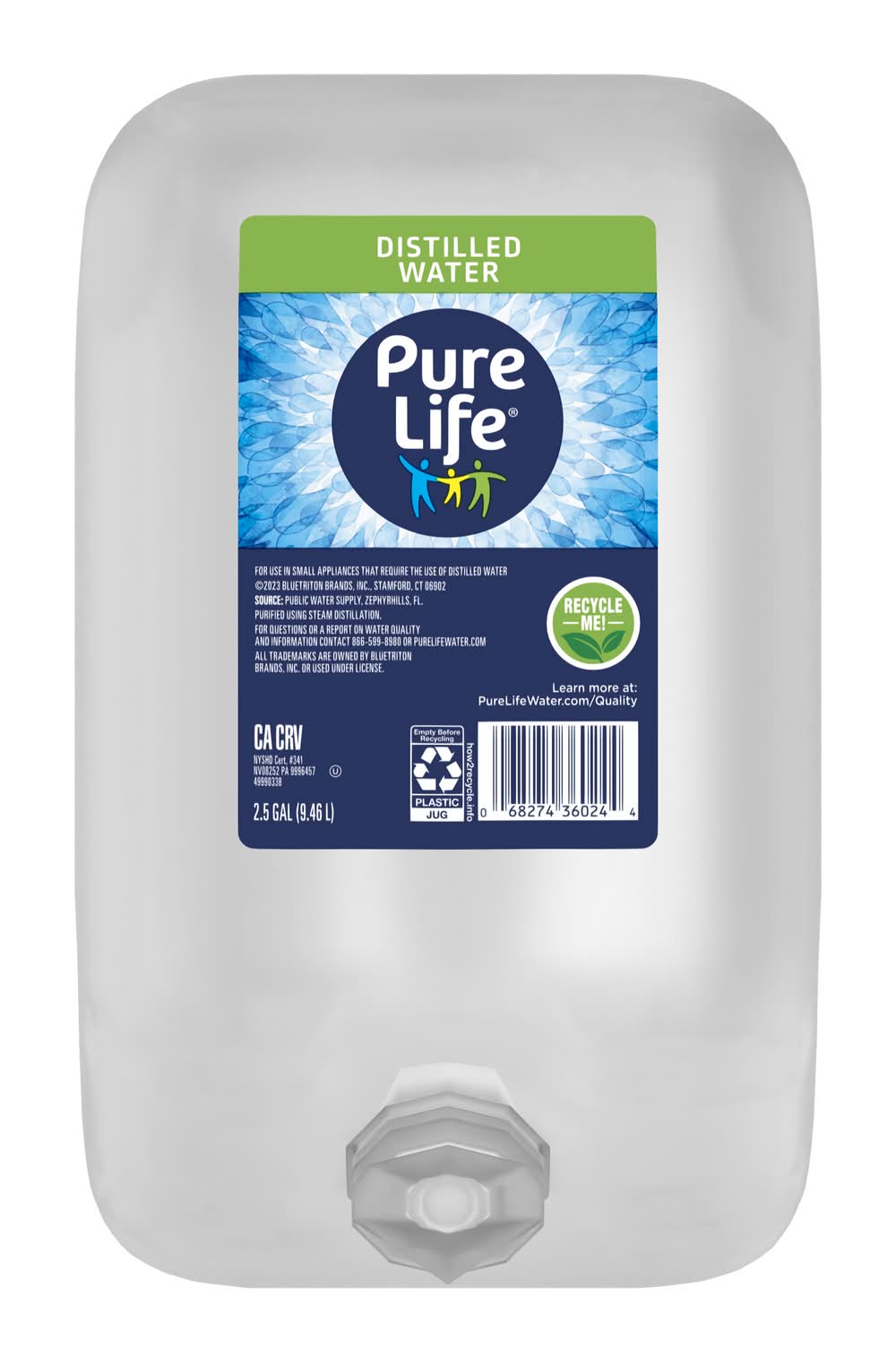 Pure Life Distilled Water (9.46 L)