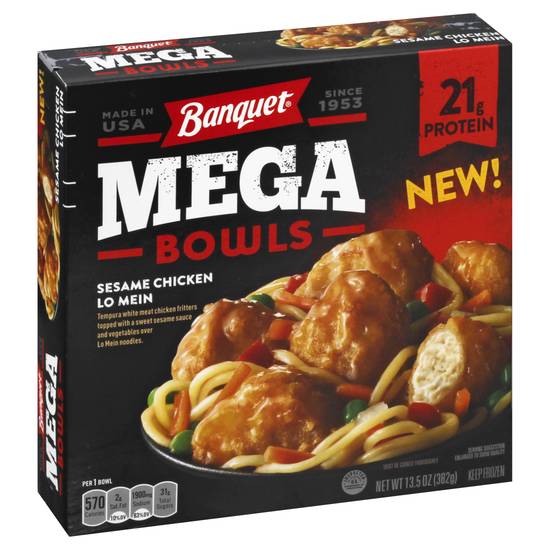 Banquet Mega Bowls Sesame Chicken Lo Mein