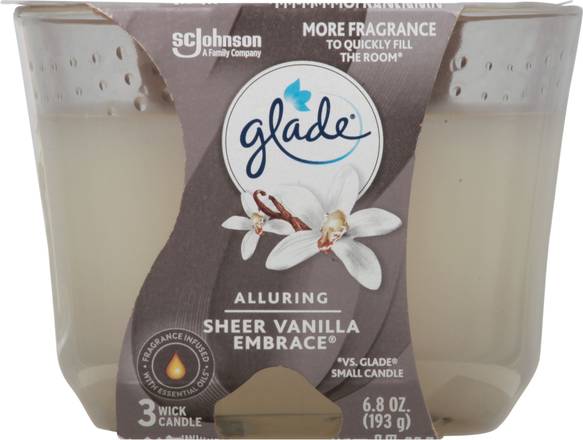Glade Sheer Vanilla Embrace 3-wick Candle (6.8 oz)