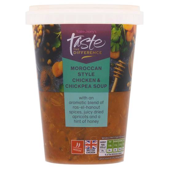 Sainsbury's Moroccan Spiced Chicken & Chickpea Soup,  Taste the Difference 600g (Serves 2)