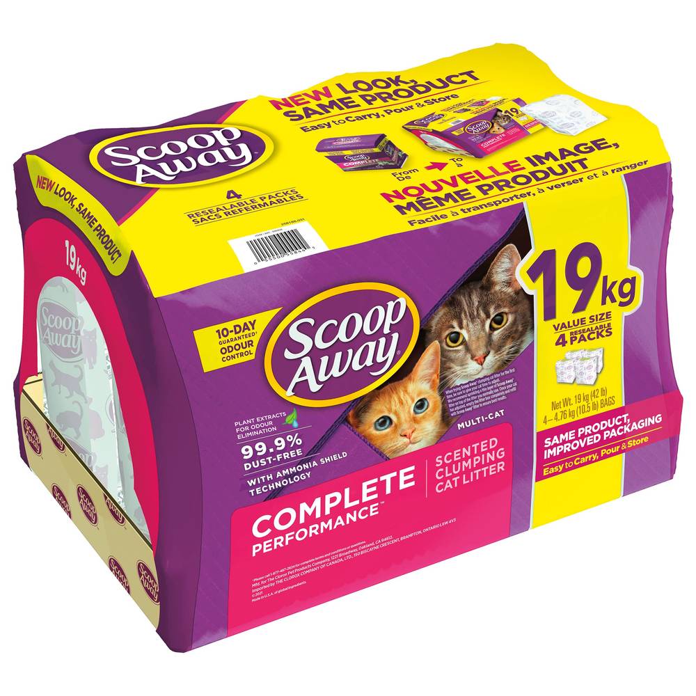 Scoop Away Complete Performance Clumping Cat Litter, Scented, 42 Pounds (19 Kg)