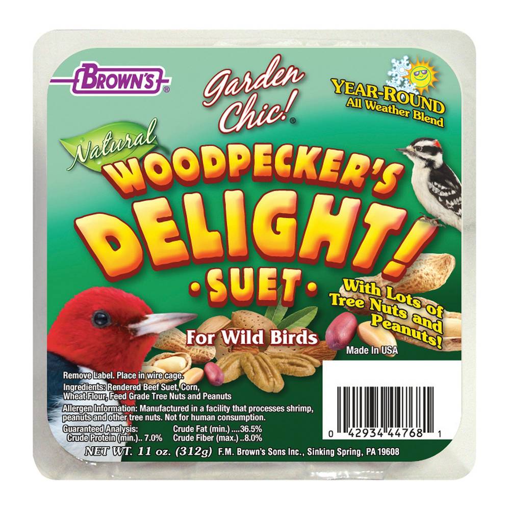 Brown's® Garden Chic! Woodpecker's Delight Suet Cake