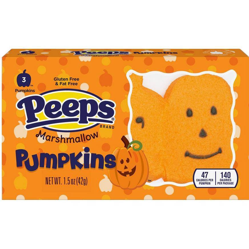 Peeps Marshmallow Pumpkins, 3ct - Halloween Candy