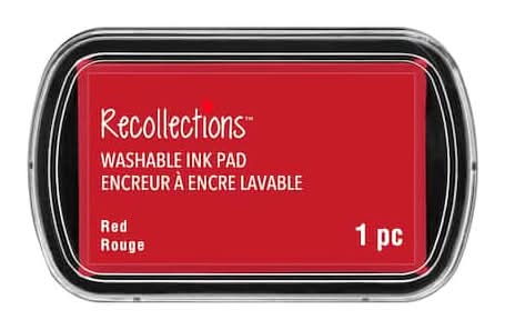 Recollections Washable Ink Pad, 2 x 3 in, Red