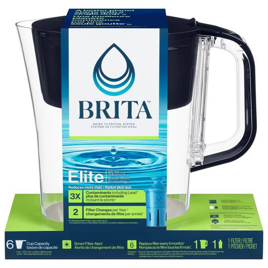 Brita Black Water Filter Pitcher (1 pitcher)