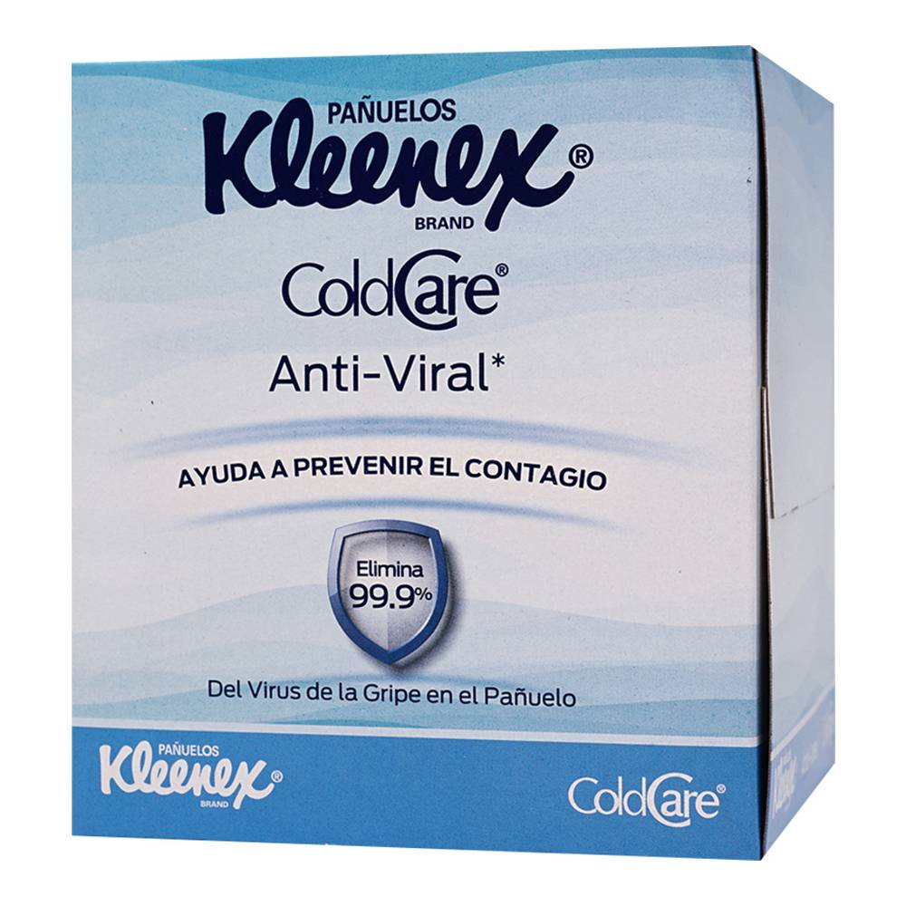 Kleenex · Pañuelos desechables cold care anti-viral (80 un)