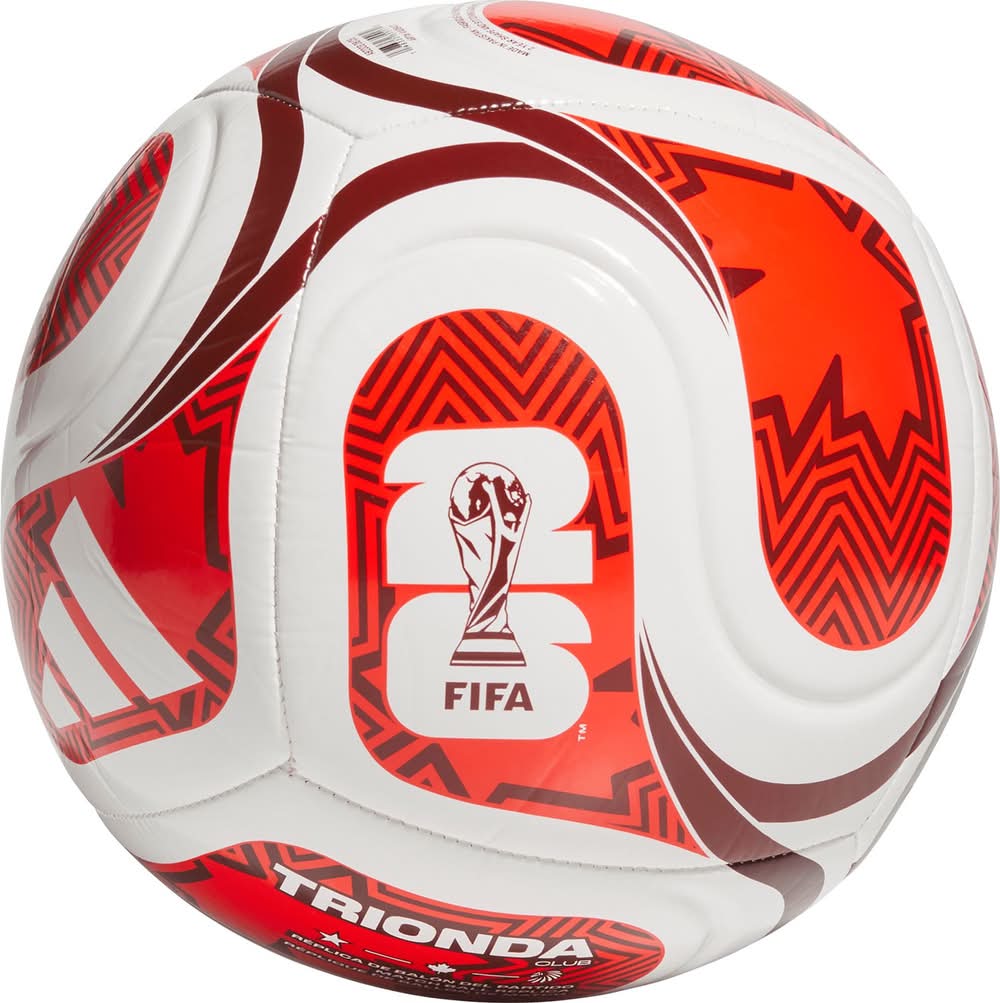 Adidas FIFA World Cup 2026 Trionda Canada Club Soccer Ball (White/Red, 4)