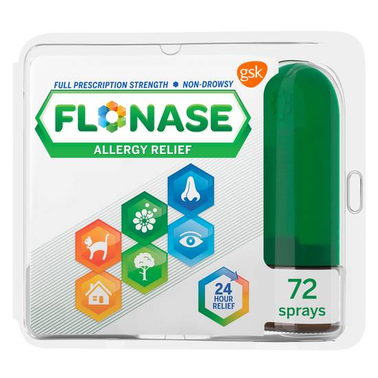 Flonase 24-Hour Non-Drowsy Allergy Relief Nasal Spray 72 Sprays