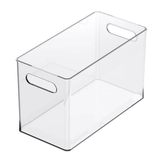 13" X 6.5" Clear Storage Bin With Handles By Simply Tidy