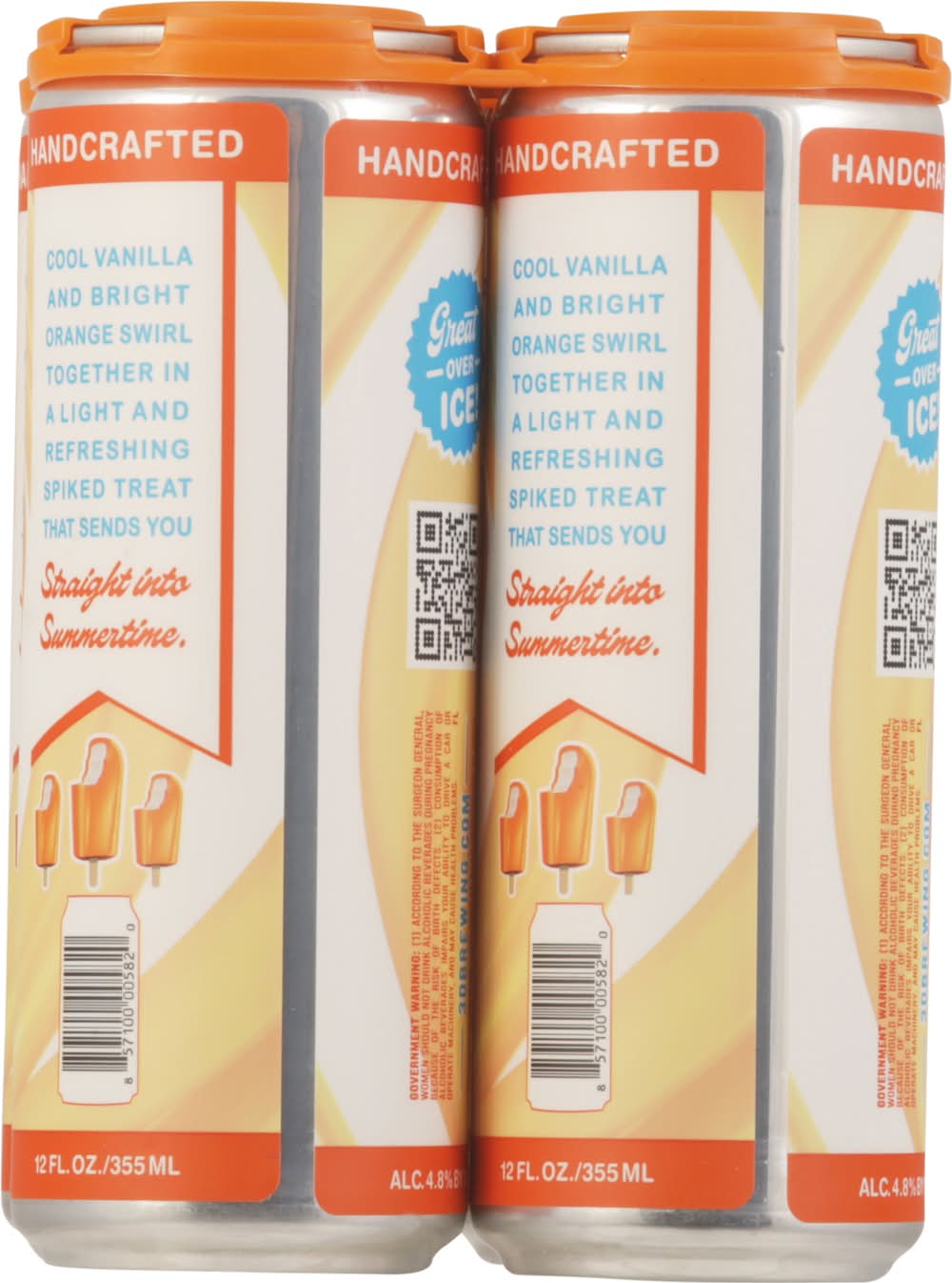 3 Daughters Brewing Retrochill Vodka + Soda, Orange Cream (4 x 12