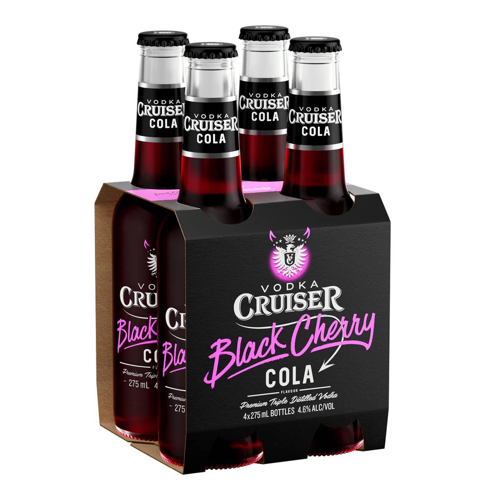 Vodka Cruiser Black Cherry Cola Bottle 275mL X 4 pack