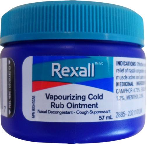Rexall Vapourizing Cold Rub Ointment (57 ml)
