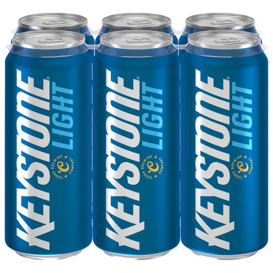 Keystone Lager Beer (6 pack, 16 fl oz)
