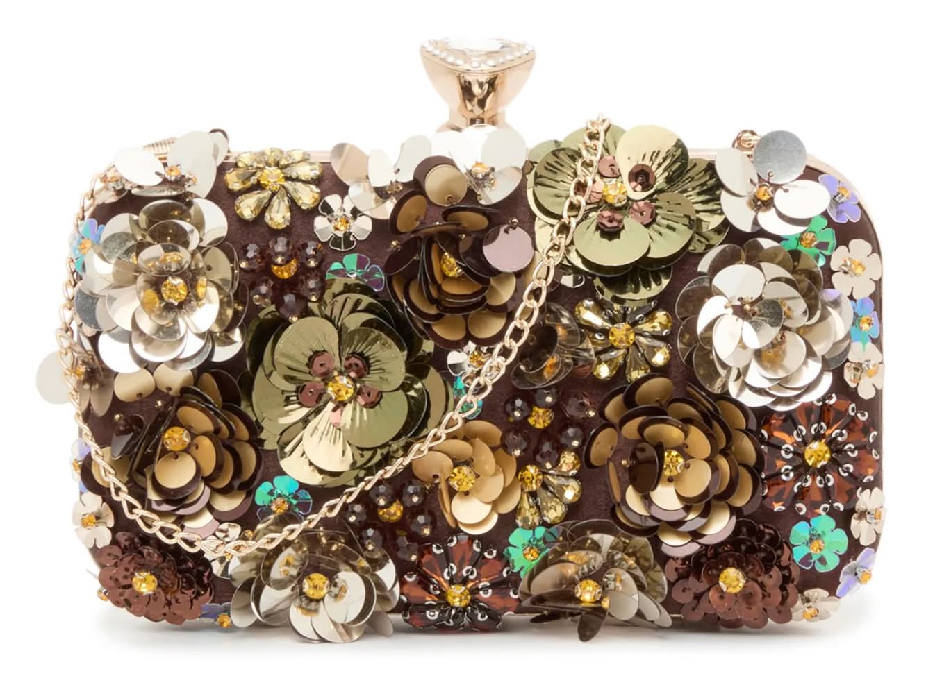 Kelly & Katie Floral Clutch (Bronze Metallic One Size)