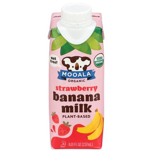 Mooala Organic Strawberry Banana Milk Single