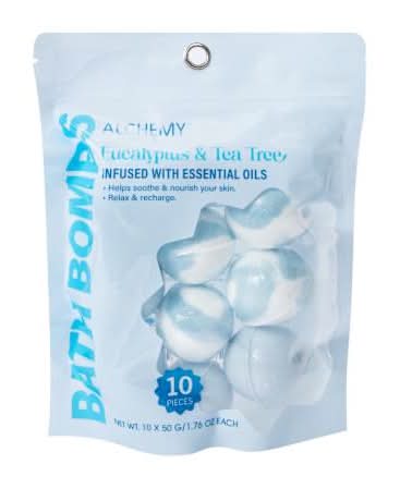 Bath Bombs Eucalyptus & Tea Tree 10-Pieces 1.76oz