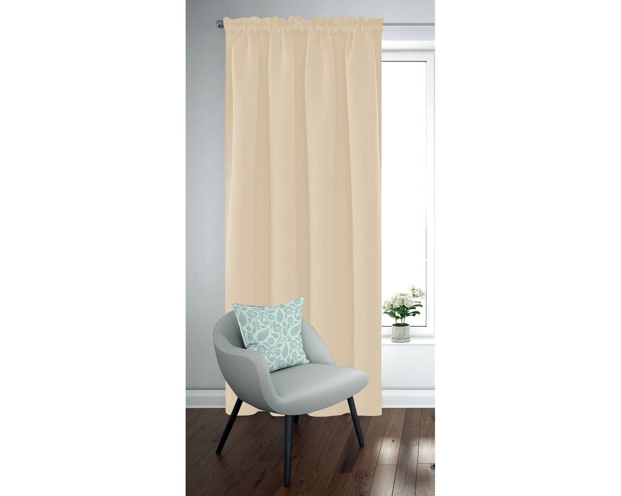 Cotidiana cortinas blackout liso crema (140 x 230 cm)