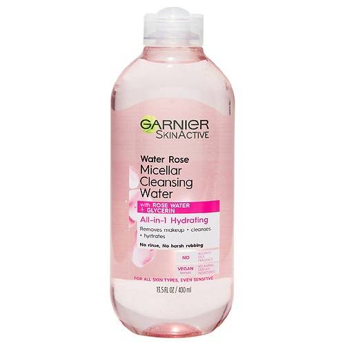SkinActive Micellar Cleansing Water & Makeup Remover w/ Rose Water, For Normal to Dry Skin - 13.5 fl oz null