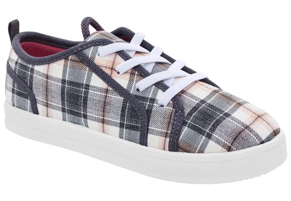 Kid Plaid Canvas Sneakers - Plaid - 13