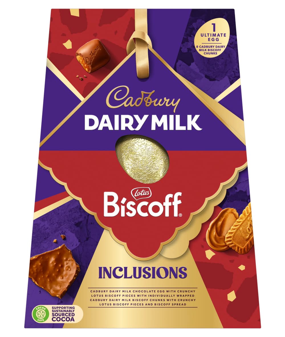 Cadbury D Milk 368g Biscoff Inclusions Egg