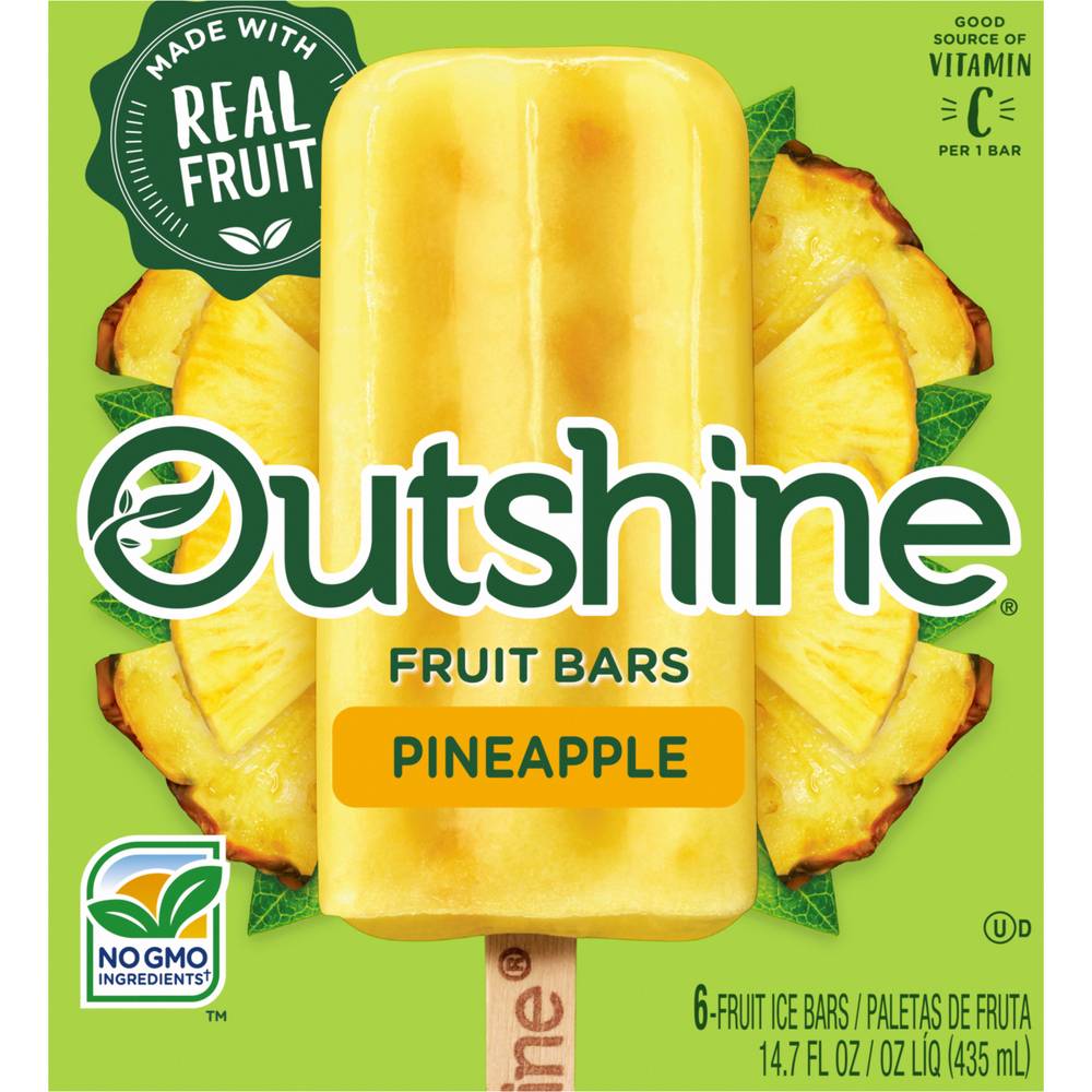 Outshine Fruit Ice Bars, Pineapple (14.7 fl oz, 6 ct)