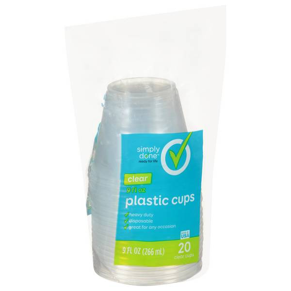 Simply Done Clear Plastic Cups (20 ct)