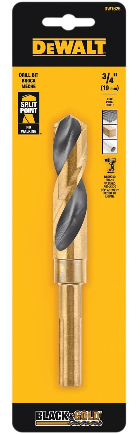 Dewalt Black & Gold 3/4 In. X 6 In. L High Speed Steel Split Point Twist Drill Bit Straight Shank 1