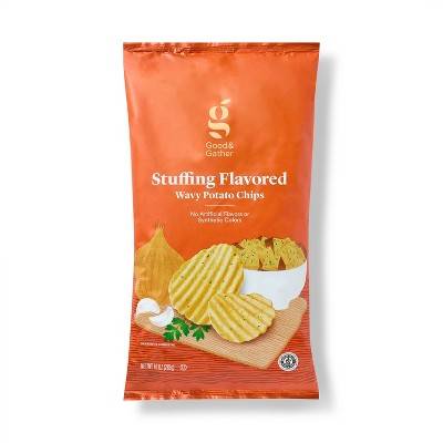 Harvest Turkey Stuffing Flavored Wavy Potato Chips - 10oz - Good & Gather™