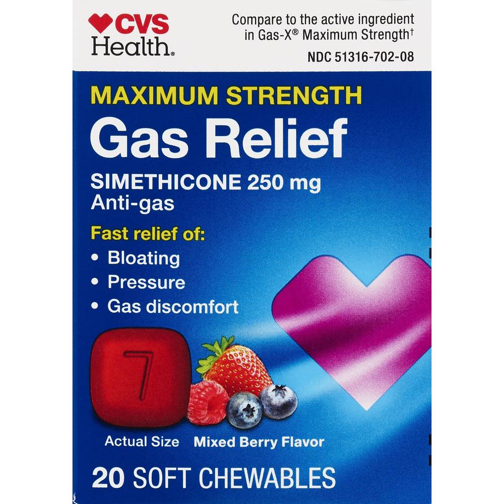 Cvs Health Maximum Strength Gas Relief Soft Chewables (mixed berry)