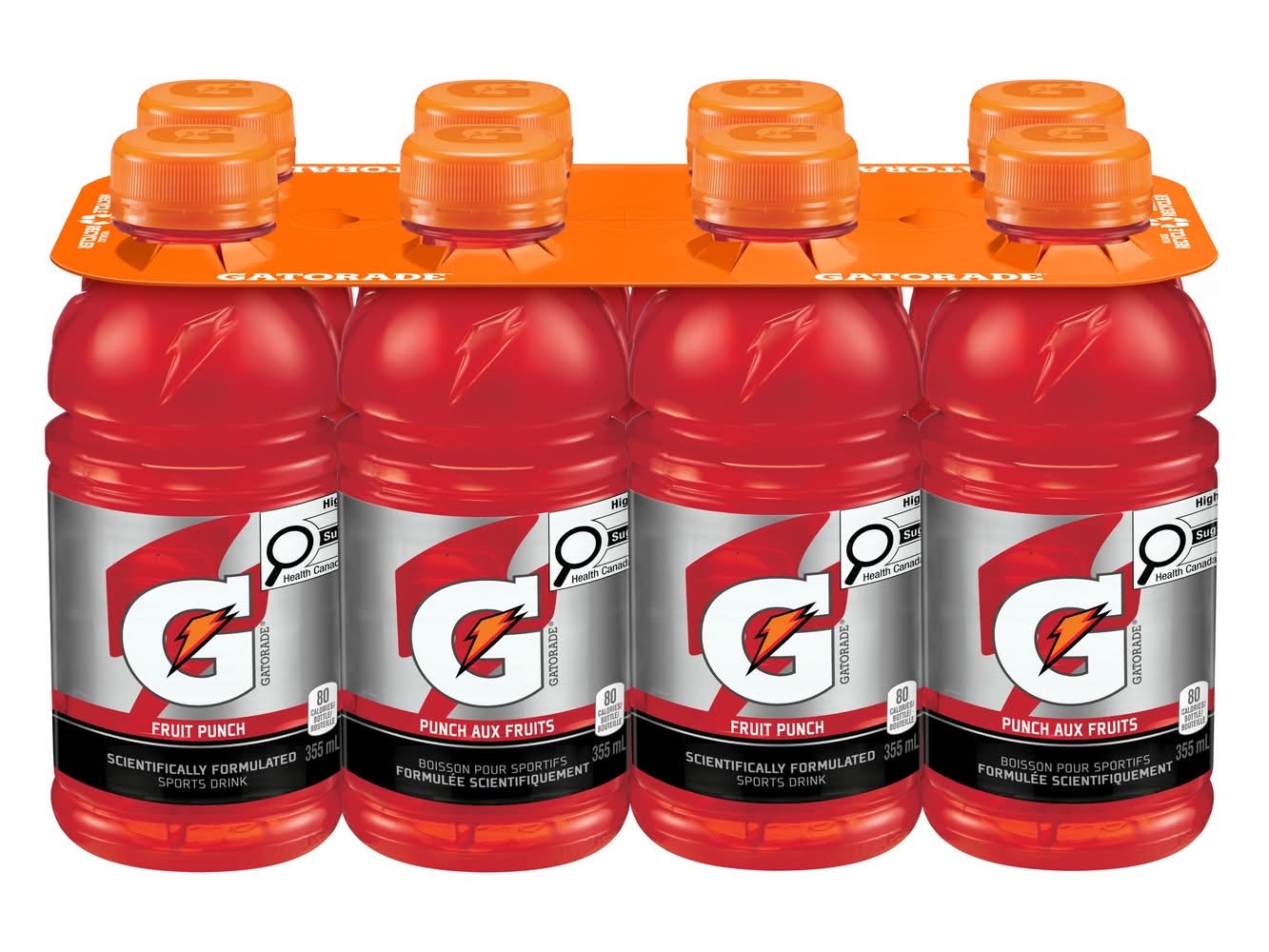 Gatorade Perform Sports Drink, Fruit Punch (8 x 355 ml)