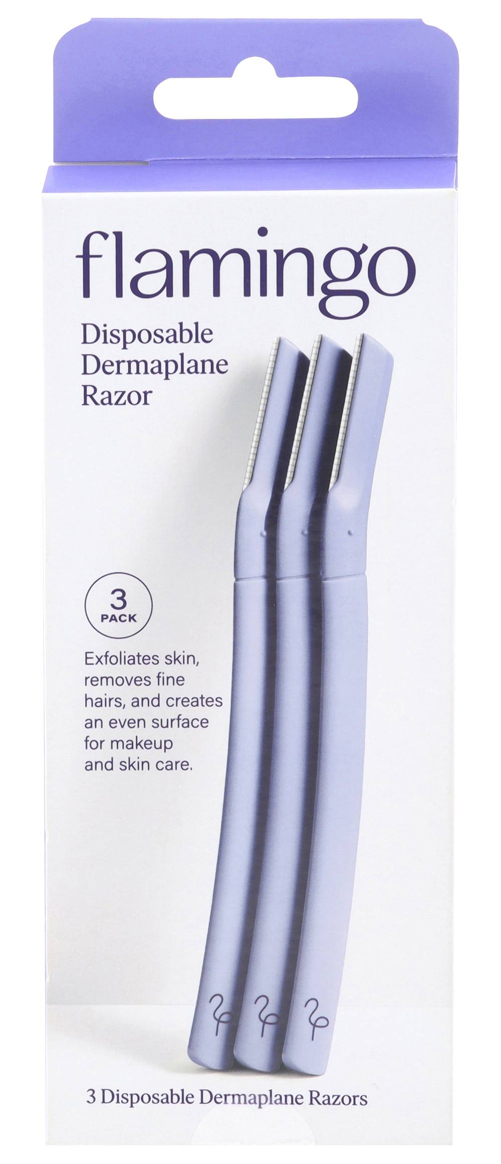Flamingo Dermaplane Facial Razors (3 ct)