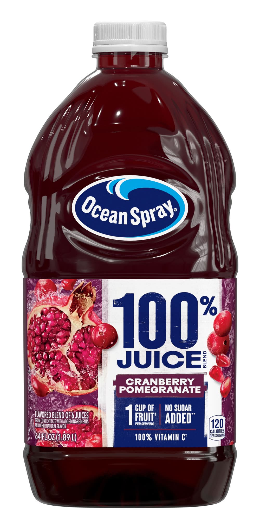 Ocean Spray 100% Juice, Cranberry-Pomegranate (64 fl oz)