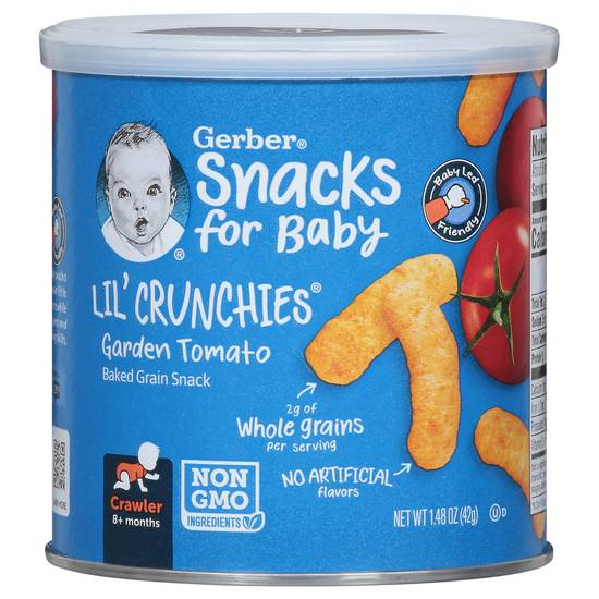 Gerber Lil' Crunchies Garden Tomato Baked Corn Snack 8+ Months