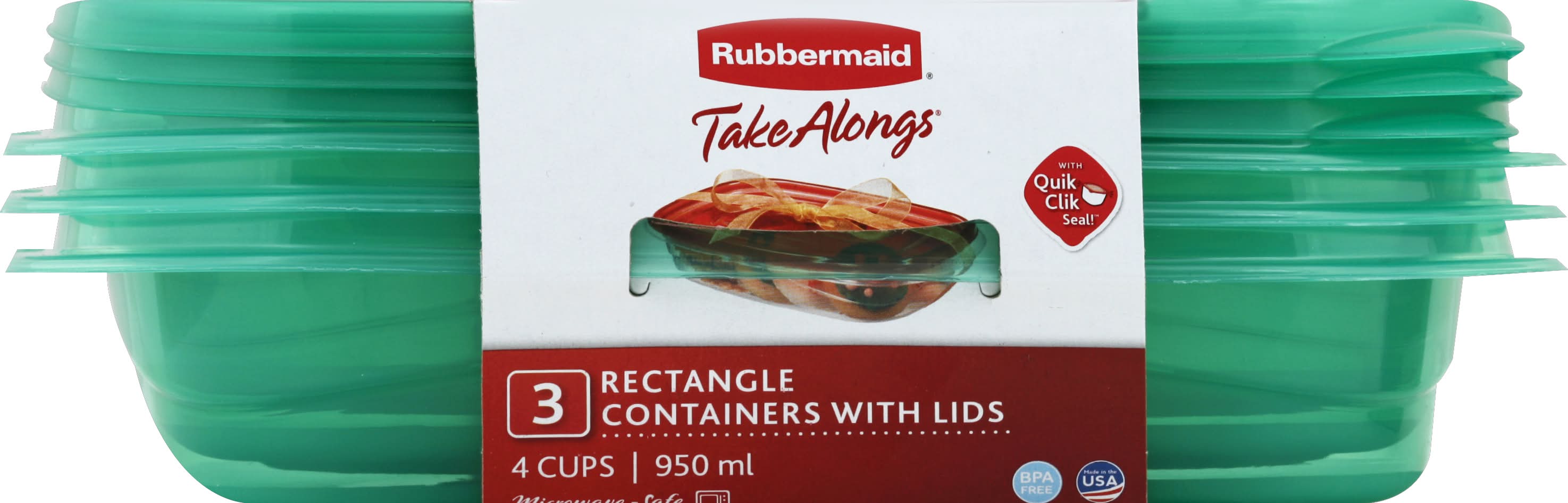 Rubbermaid Takealongs Rectangle Containers With Lids (3 ct)