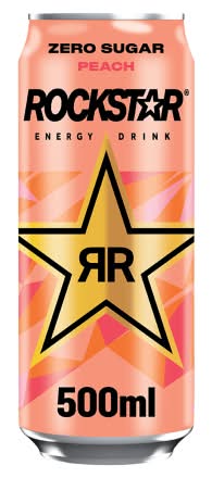 Rockstar Peach, Zero Sugar Energy Drink (500ml)
