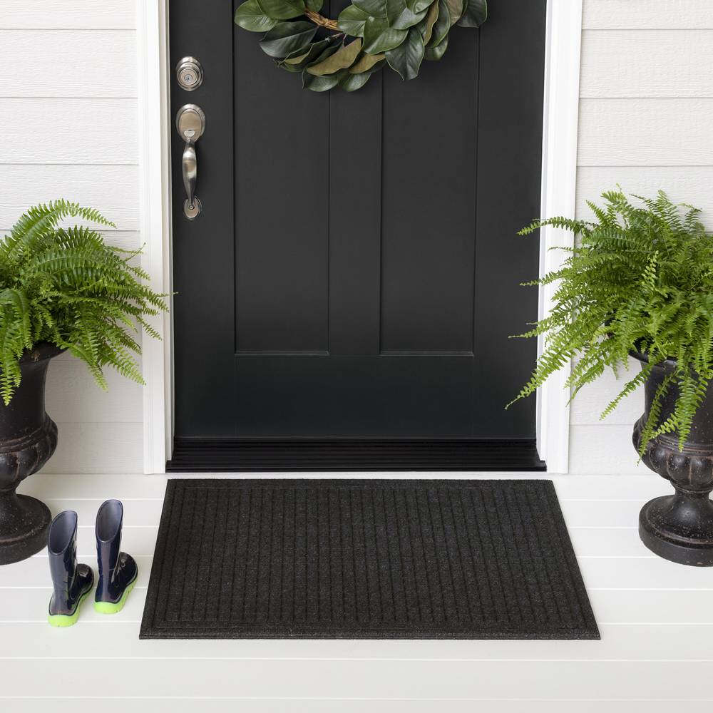 Project Source 3-ft x 4-ft Gray Polypropylene/Rubber Rectangular Indoor or outdoor Decorative Utility mat | B1022-19202-36X48