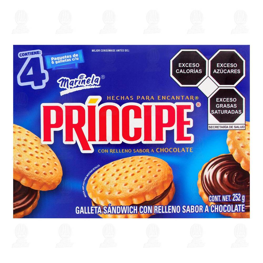 Marinela galletas príncipe (4 pack, 63 g)