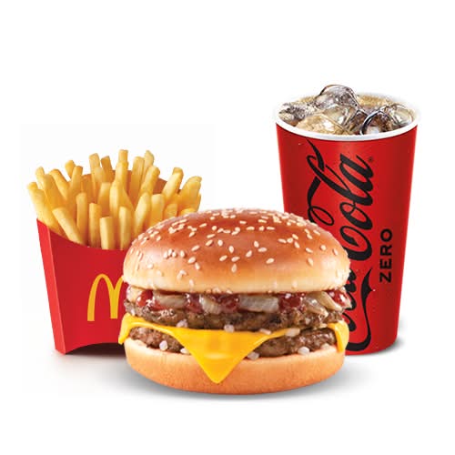 McTrío mediano Hamburguesa BBQ Cheddar