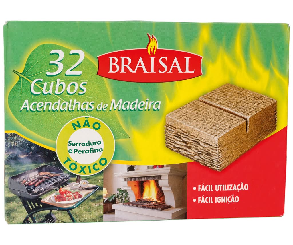 PorSi - Acendalha ecológicas, 32 cubos