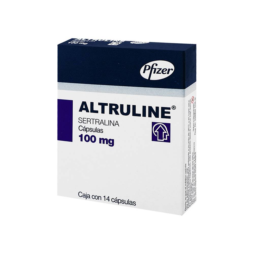 Pfizer altruline sertralina cápsulas 100 mg (14 piezas)