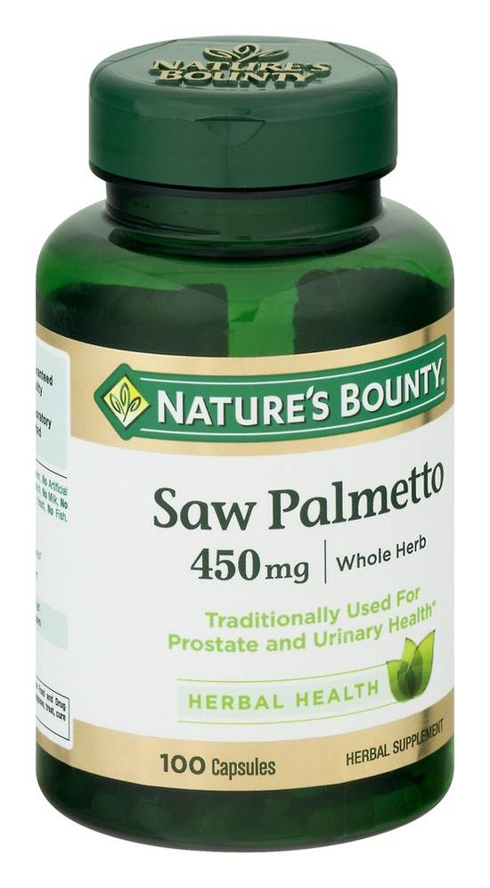 Nature's Bounty Whole Herb Saw Palmetto Capsules (100 ct)