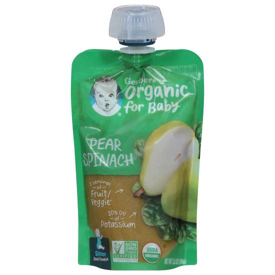 Gerber Organic For Baby Pear Spinach