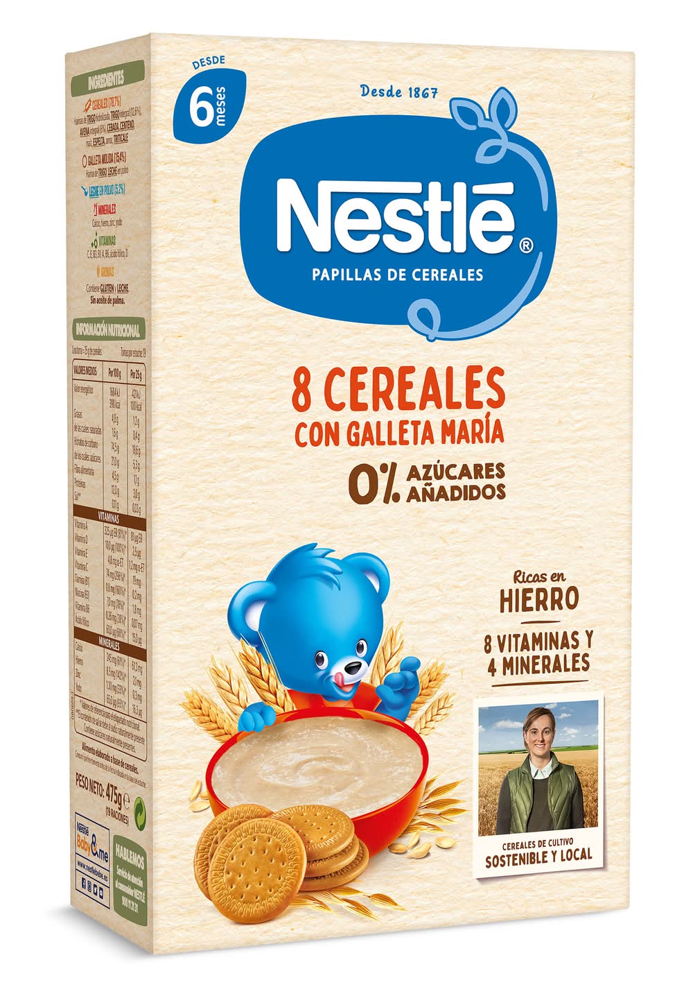 Papilla De Cereales Y Galleta Nestlé Caja 475 G
