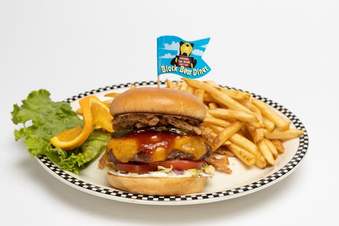 Western BBQ Burger with Homemade Crispy Onions