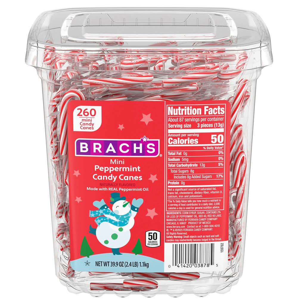 Brach's Peppermint Mini Candy Canes (2.19 lbs)