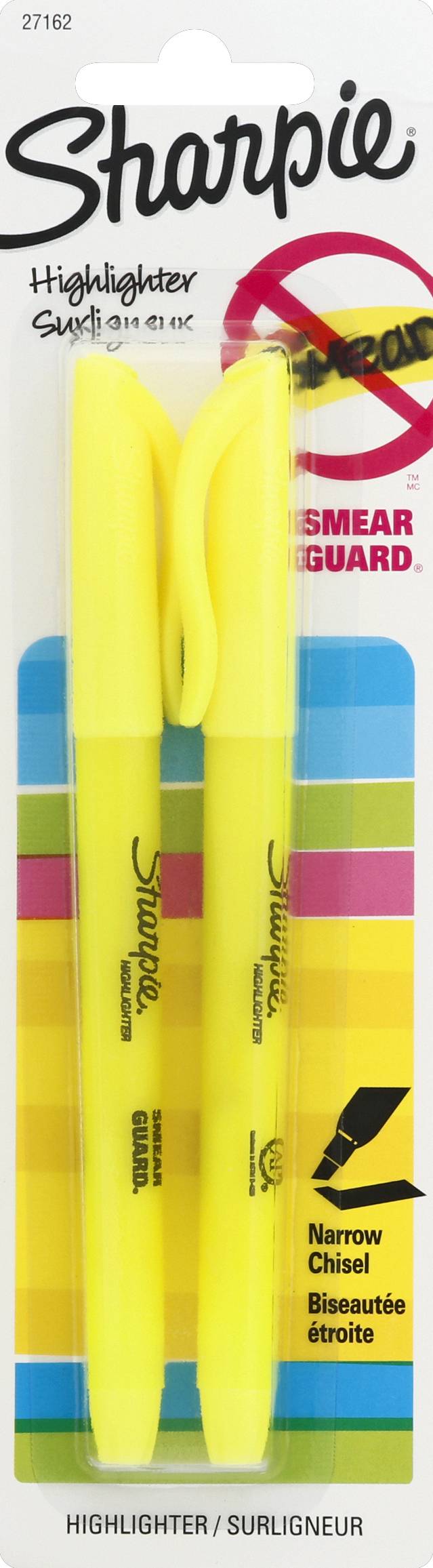 Sharpie Guard Fluorescent Yellow Narrow Chisel Highlighters