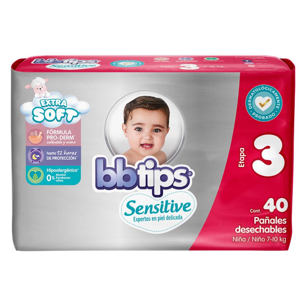 Chicolastic · Pañales desechables bbtips etapa 3, M (40 un)