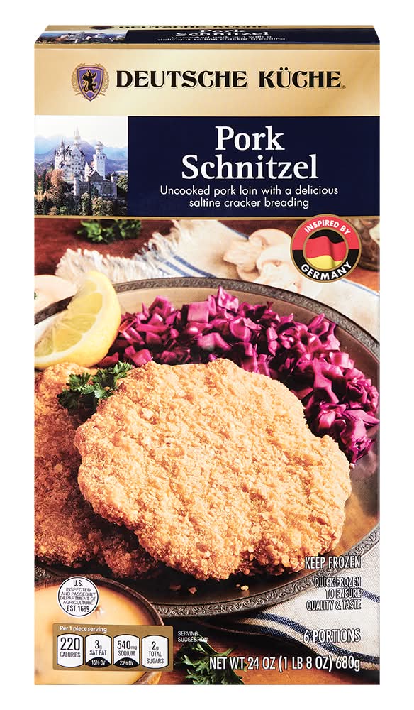 Deutsche Kuche Frozen Pork Schnitzel (24 oz, 6 ct)